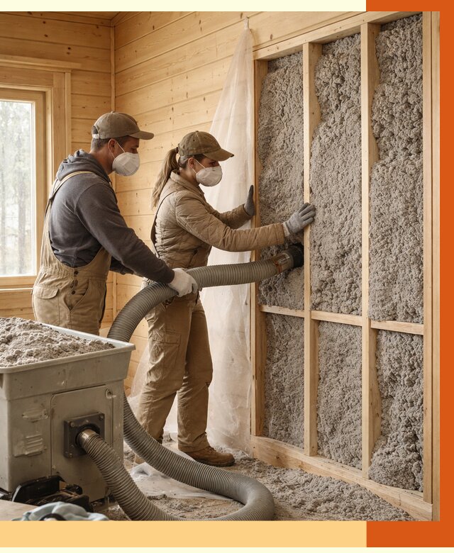 Утепление дачного дома эковатой в Дюртюли от 1512 руб./м2 — комплексно, ТепломастерДюр