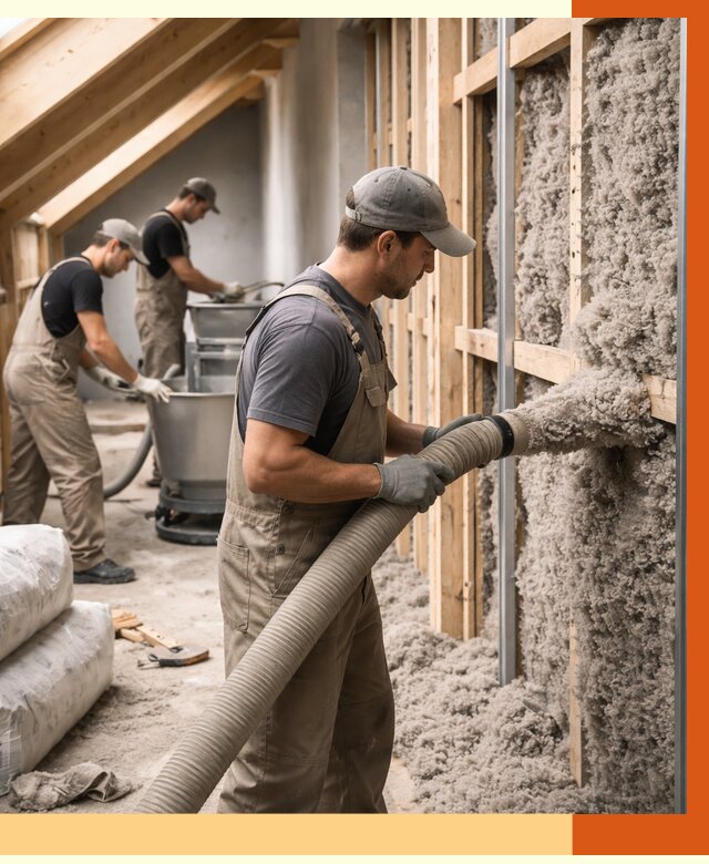 Утепление таунхауса эковатой в Дюртюли от 2294 руб./м² — монтаж и задувка | ТепломастерДюр