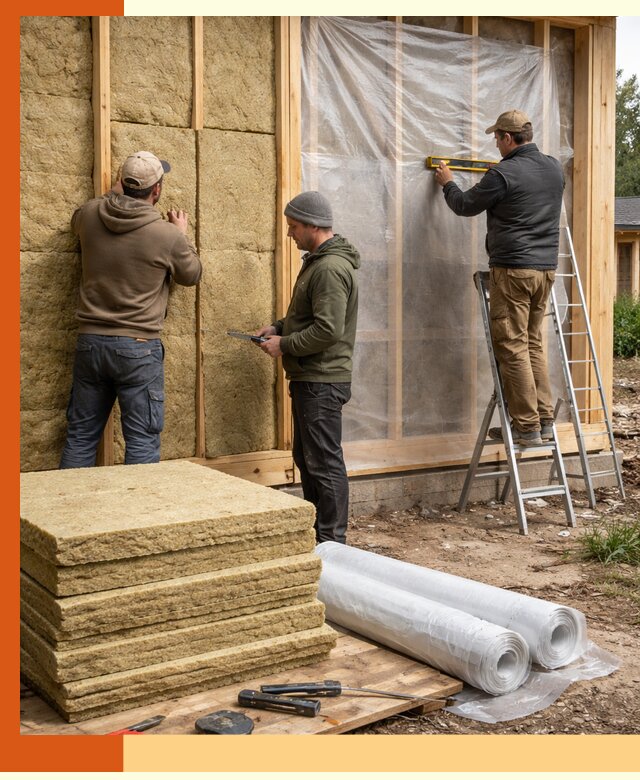 Утепление каркасного дома в Дюртюли под ключ с гарантией качества