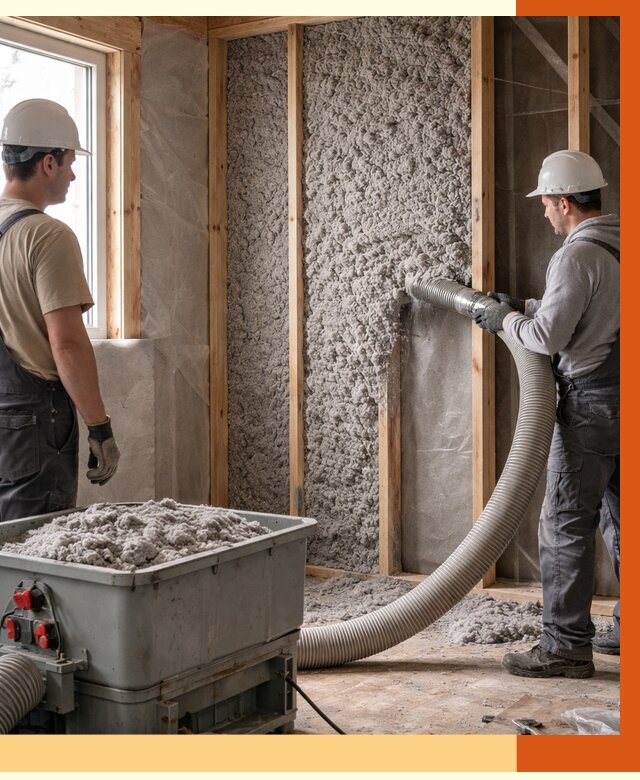 Утепление каркасного дома эковатой в Дюртюли от 1877 руб. | ТепломастерДюр