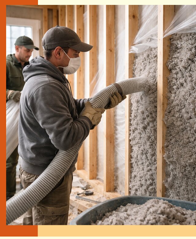 Утепление каркасного дома эковатой в Дюртюли — качественно и надолго