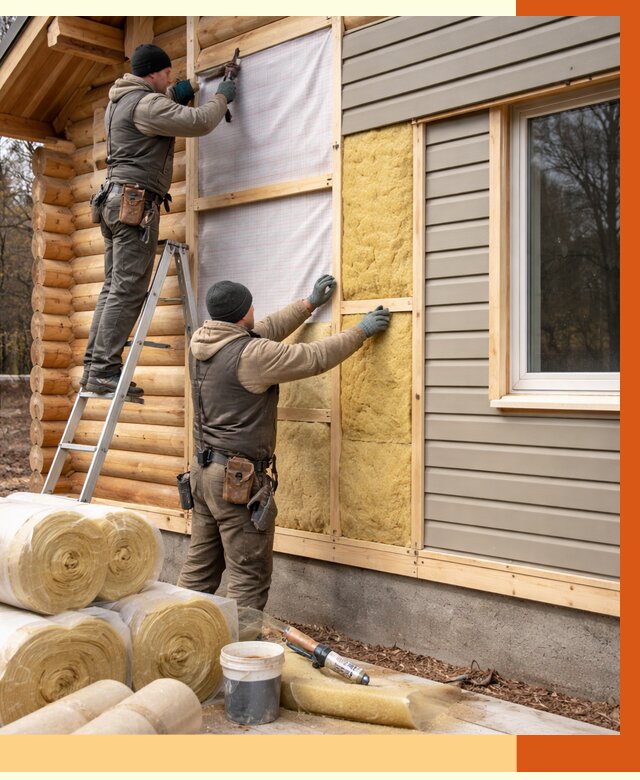 Утепление деревянного дома в Дюртюли от 6464 руб./м2 — заказать работы | ТепломастерДюр