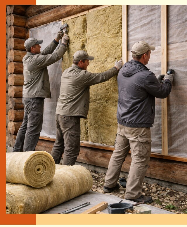 Утепление деревянного дома в Дюртюли эффективными технологиями