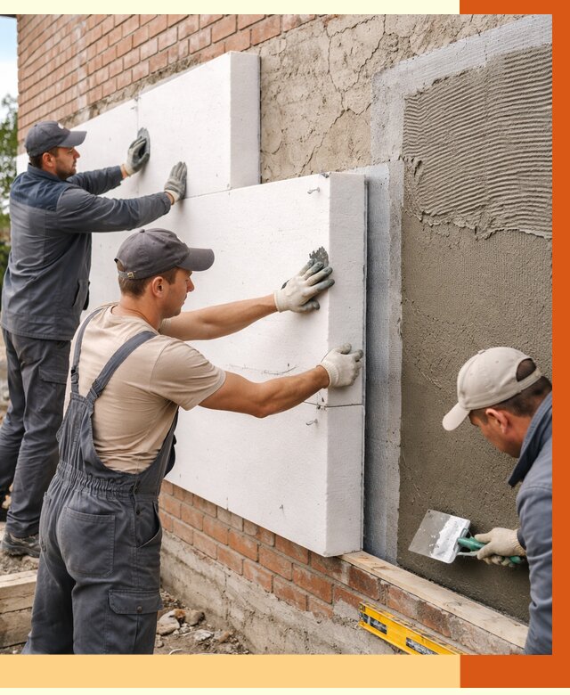 Утепление кирпичного дома в Дюртюли от 4379 руб. под ключ | ТепломастерДюр