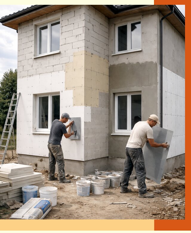 Утепление дома из газобетона в Дюртюли от 4379 руб./м² — заказать у ТепломастерДюр