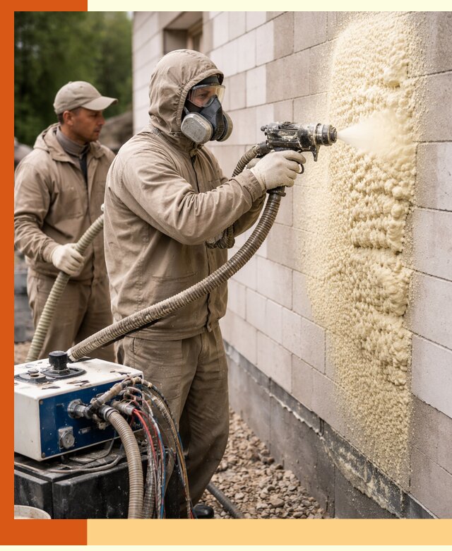 Утепление дома из газобетона ППУ в Дюртюли — надежная теплоизоляция