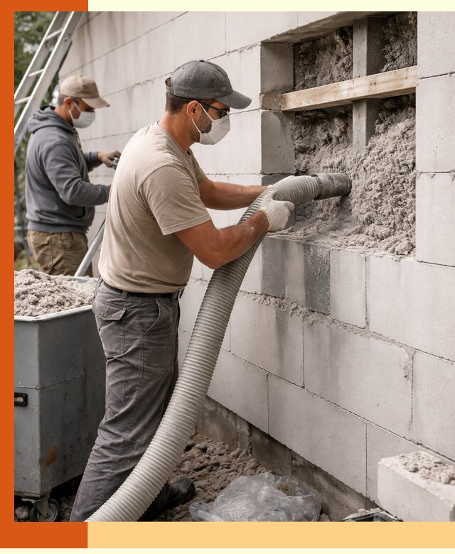 Утепление дома из газобетона эковатой в Дюртюли