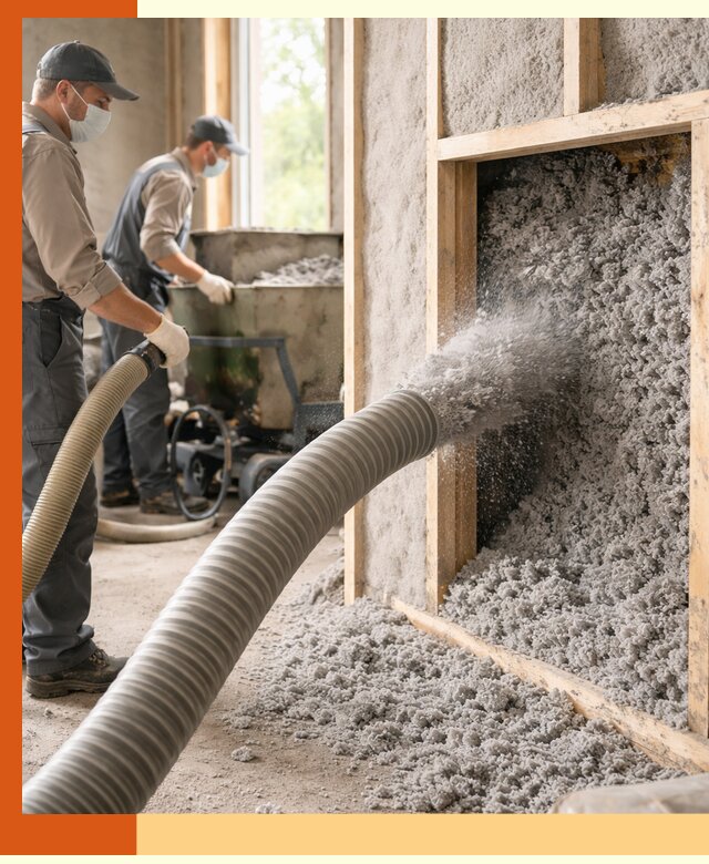 Утепление коттеджа эковатой в Дюртюли с гарантией качества