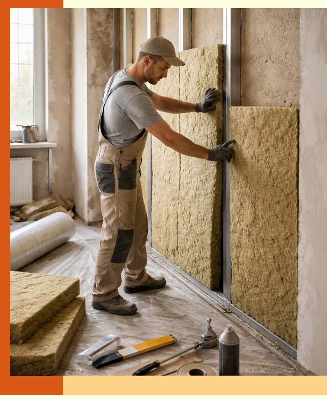 Утепление квартиры в Дюртюли — комплексная теплоизоляция стен и полов