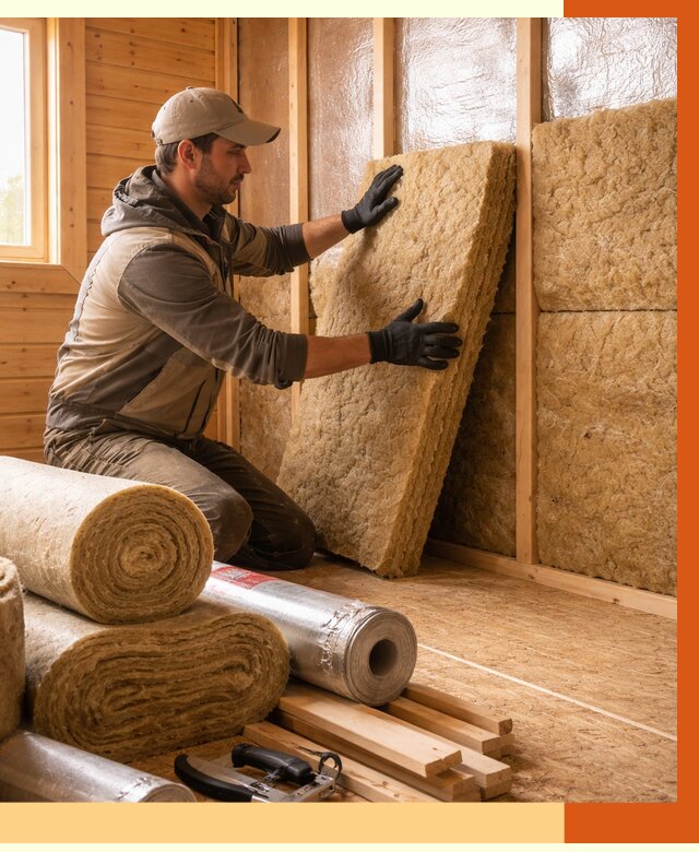 Утепление бани в Дюртюли под ключ от 4691 руб./м2 — утеплить потолок, пол и стены | ТепломастерДюр