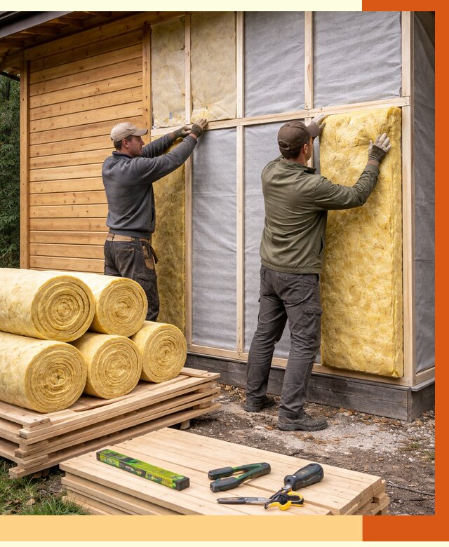 Утепление бани снаружи в Дюртюли от 88613 руб. под ключ | ТепломастерДюр