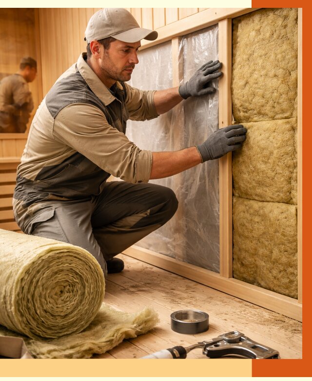 Утепление сауны изнутри в Дюртюли от 6776 руб. за м2 | ППУ, под ключ — ТепломастерДюр