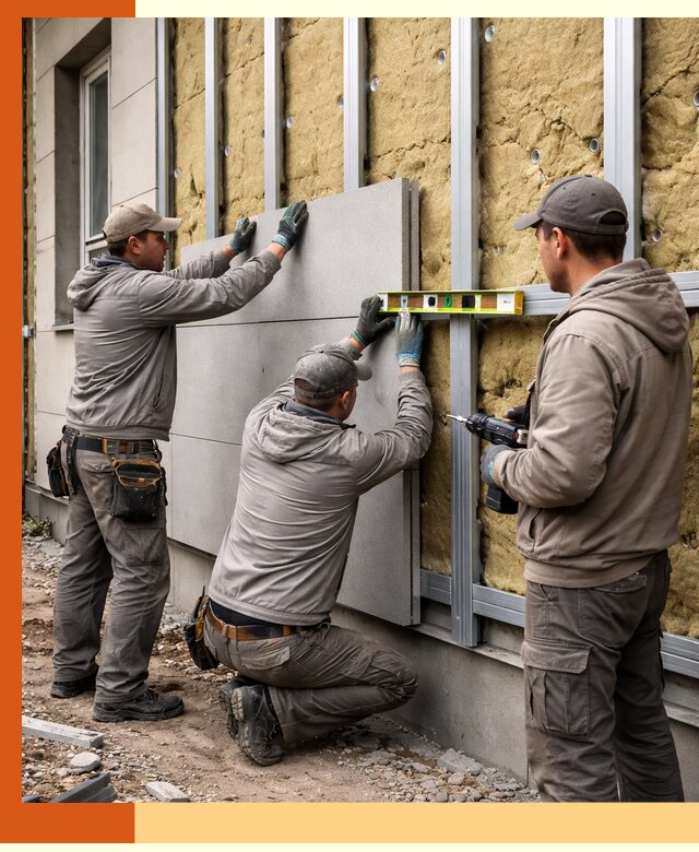 Утепление вентилируемого фасада под ключ в Дюртюли