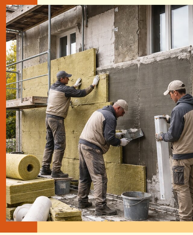 Утепление фасада зданий и домов в Дюртюли