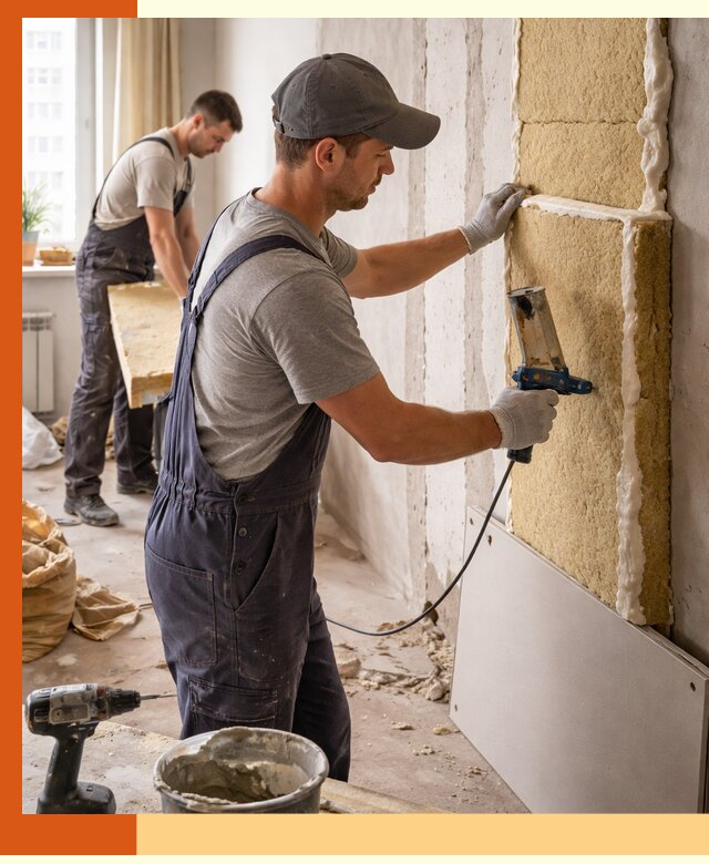 Утепление стен изнутри в Дюртюли — качественно и эффективно