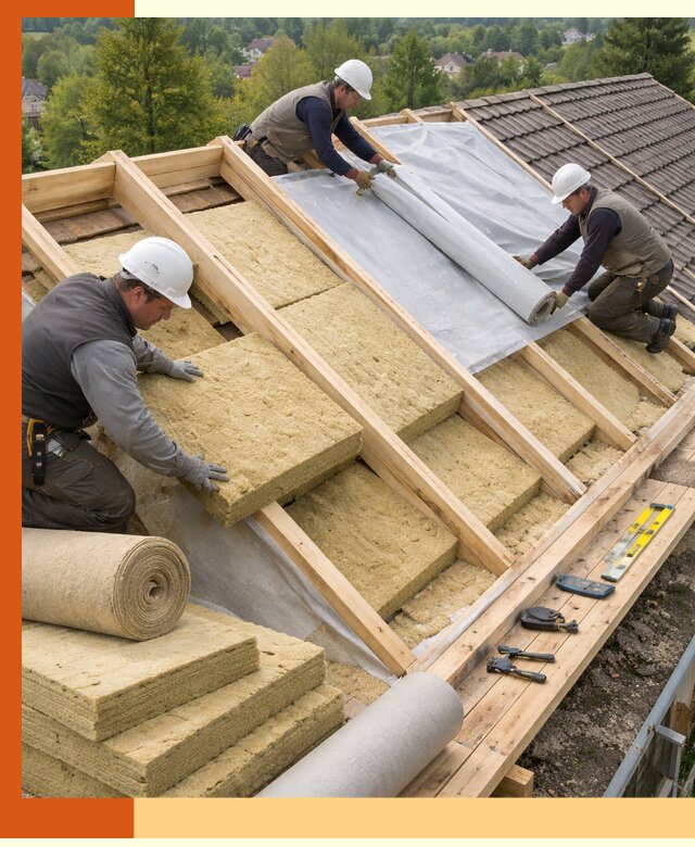 Утепление скатной крыши в Дюртюли качественно и надёжно