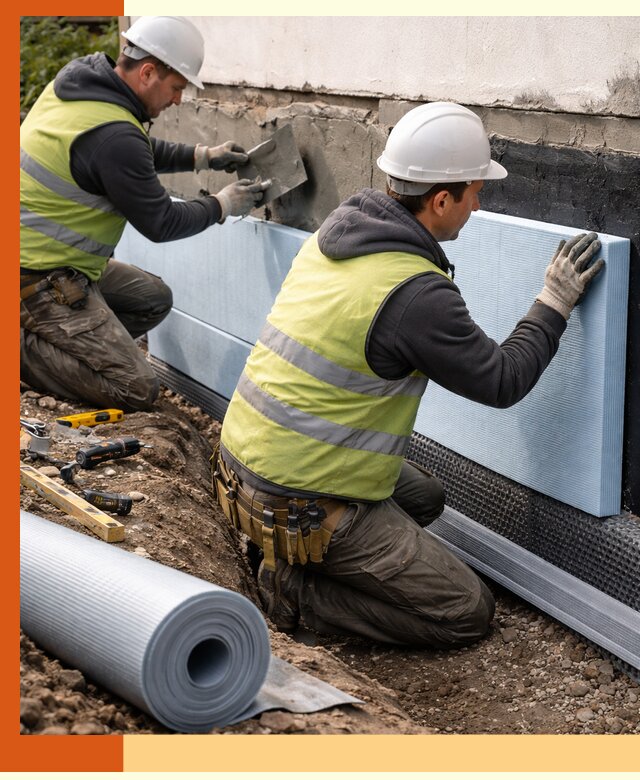 Утепление фундамента снаружи в Дюртюли — профессиональная теплоизоляция