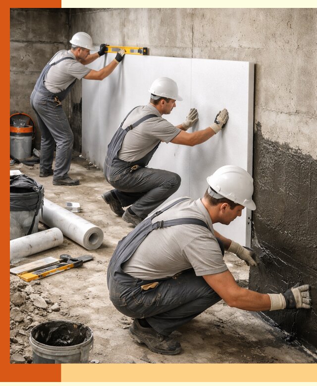 Утепление фундамента изнутри профессионально в Дюртюли