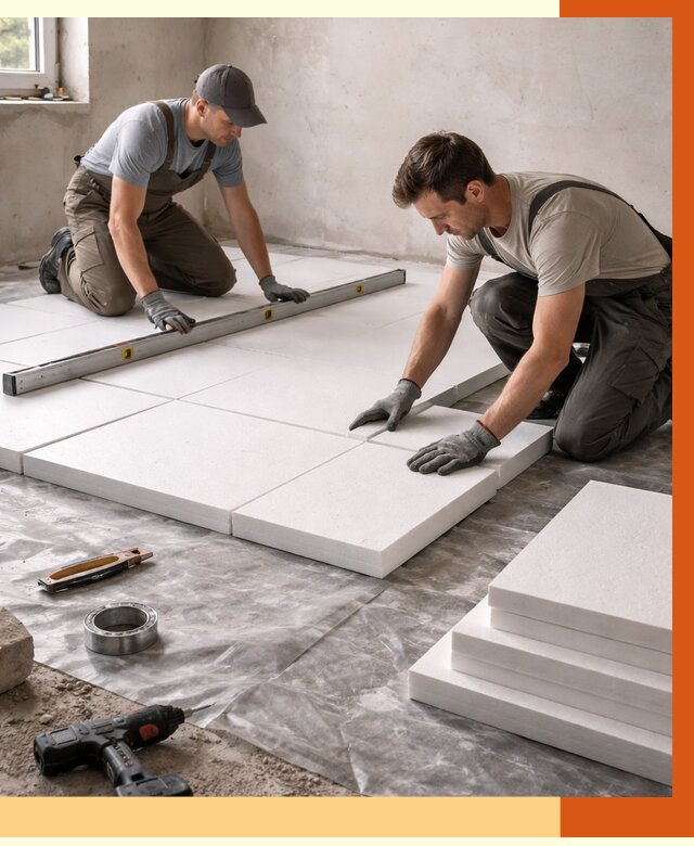 Утепление бетонного пола в Дюртюли от 2606 руб/м2 — монтаж и цена | ТепломастерДюр