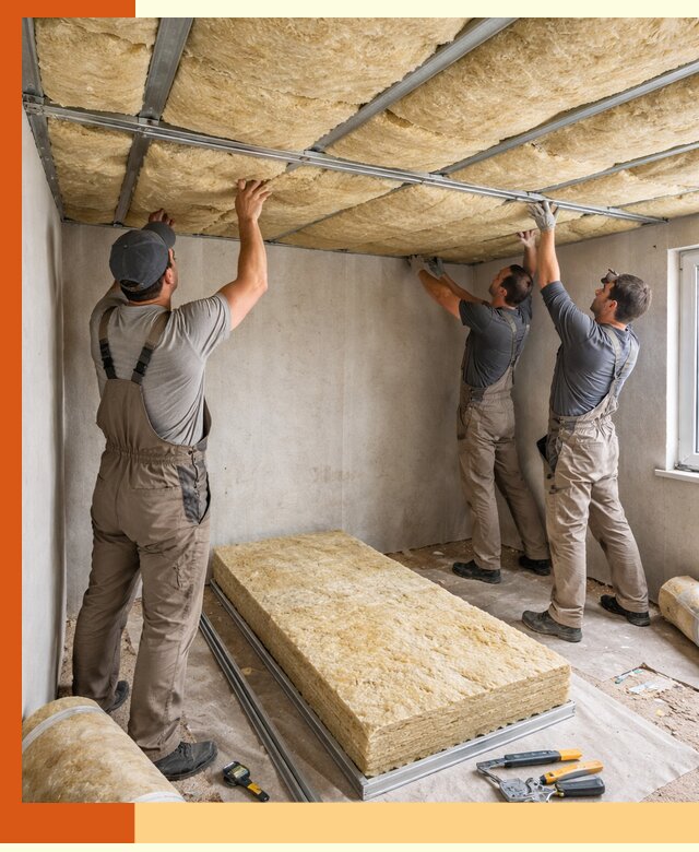 Утепление потолка в Дюртюли — тепло и без сквозняков