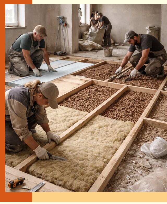 Утепление перекрытий жилых и промышленных зданий в Дюртюли