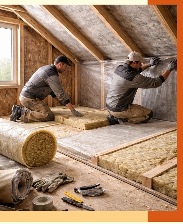 Утепление чердака в Дюртюли от 7819 руб/м² — теплоизоляция и комплексное утепление под ключ | ТепломастерДюр