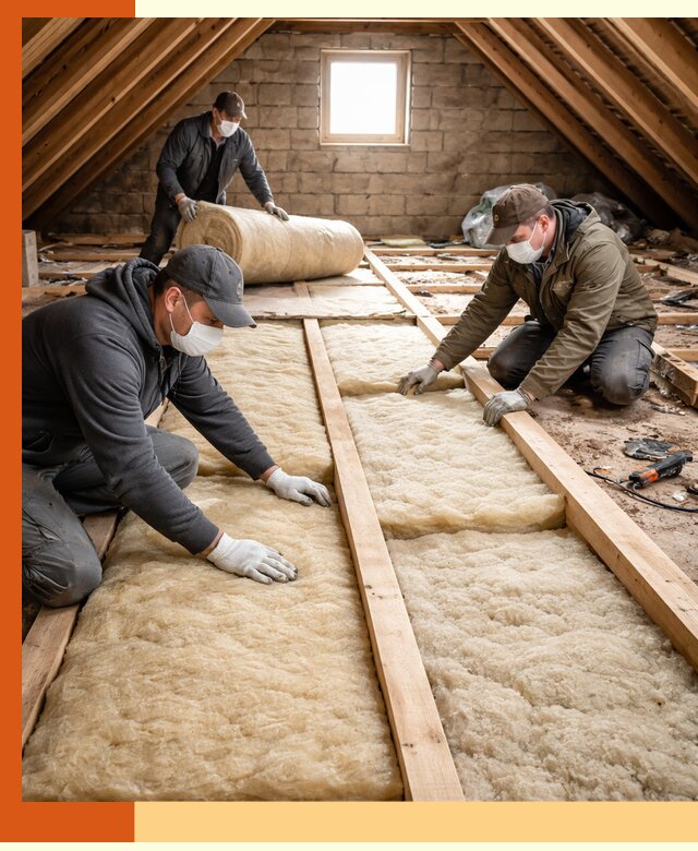 Утепление чердака в Дюртюли — профессиональная теплоизоляция кровли