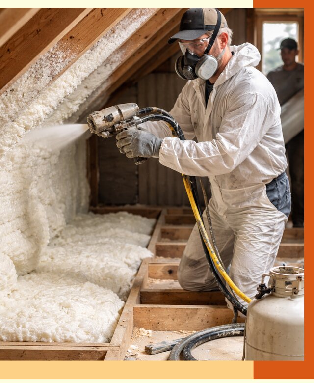 Утепление чердака ППУ в Дюртюли от 8986 руб./м2 — услуга под ключ | ТепломастерДюр