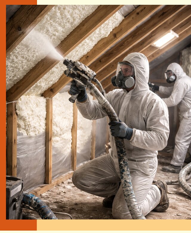 Утепление чердака пенополиуретаном (ППУ) в Дюртюли