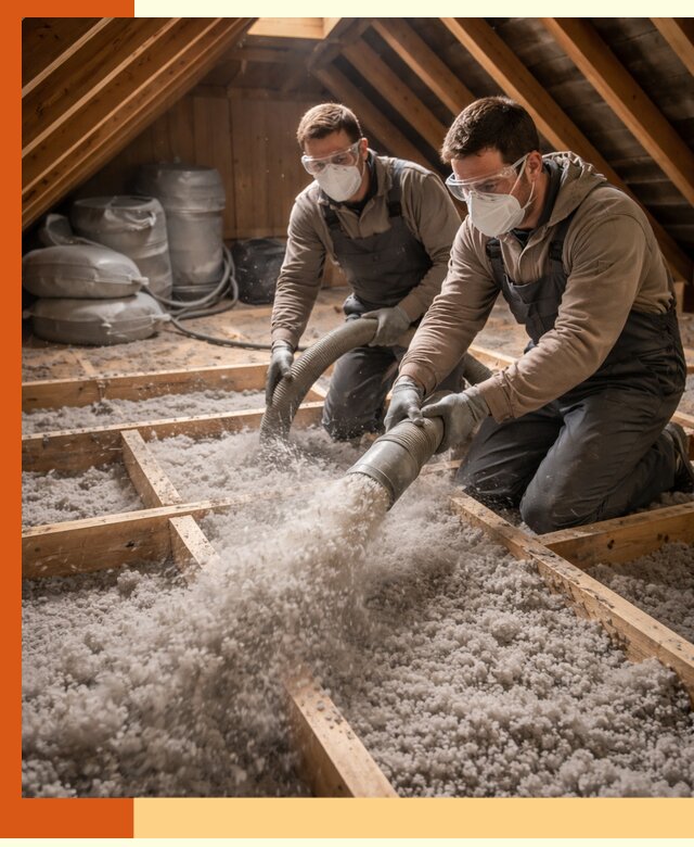 Утепление чердака эковатой в Дюртюли — быстро и надёжно