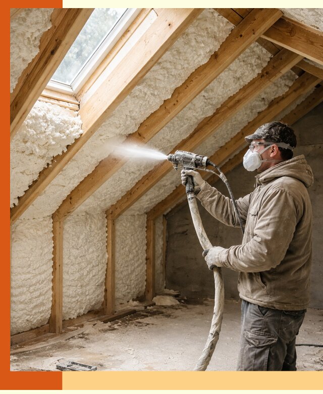 Утепление мансарды ППУ в Дюртюли быстро и надежно