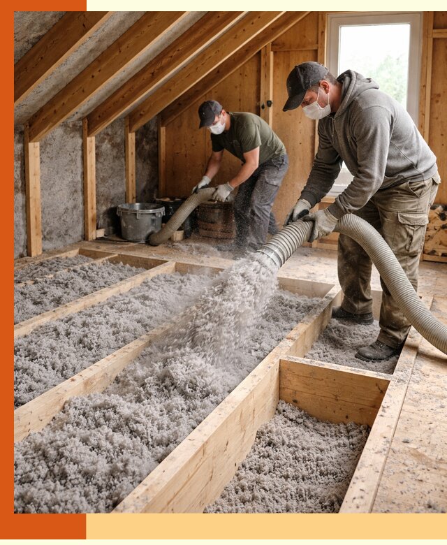 Утепление мансарды эковатой в Дюртюли с гарантией качества