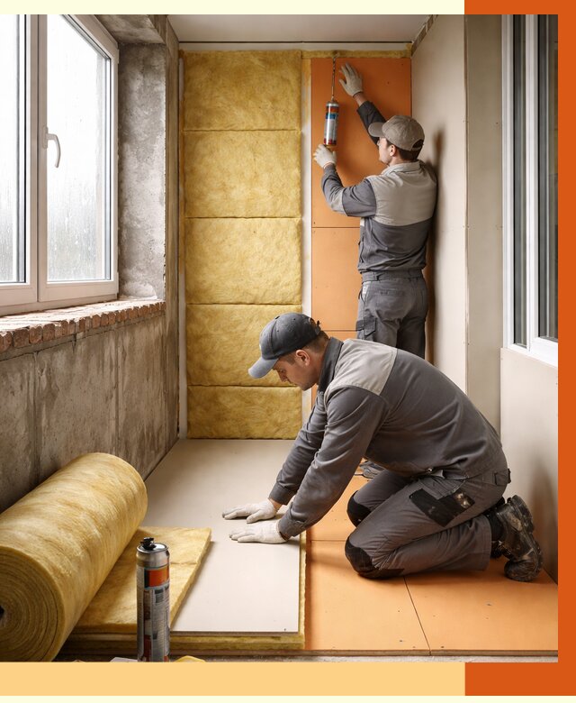 Утепление лоджии под ключ в Дюртюли от 6776 руб/м2 — комплексное решение | ТепломастерДюр