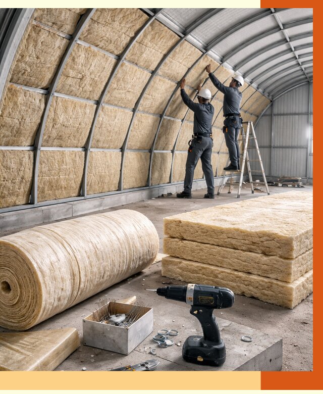 Утепление арочного ангара в Дюртюли от 3336 руб./м2 под ключ | ТепломастерДюр