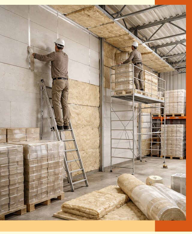 Утепление склада готовой продукции в Дюртюли от 2033 руб./м2 — комплексно | ТепломастерДюр