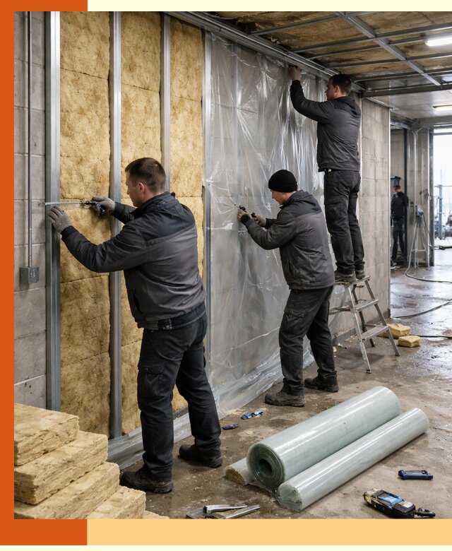 Профессиональное утепление автомойки в Дюртюли для любого типа помещений