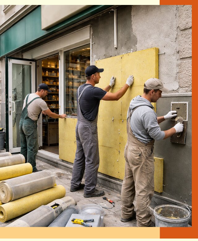 Утепление магазина в Дюртюли от 4691 руб/м2 — цена, стены и снаружи | ТепломастерДюр