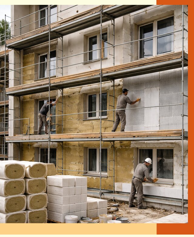 Утепление гостиницы в Дюртюли от 7506 руб./м2 — комплексно, ППУ, под ключ | ТепломастерДюр