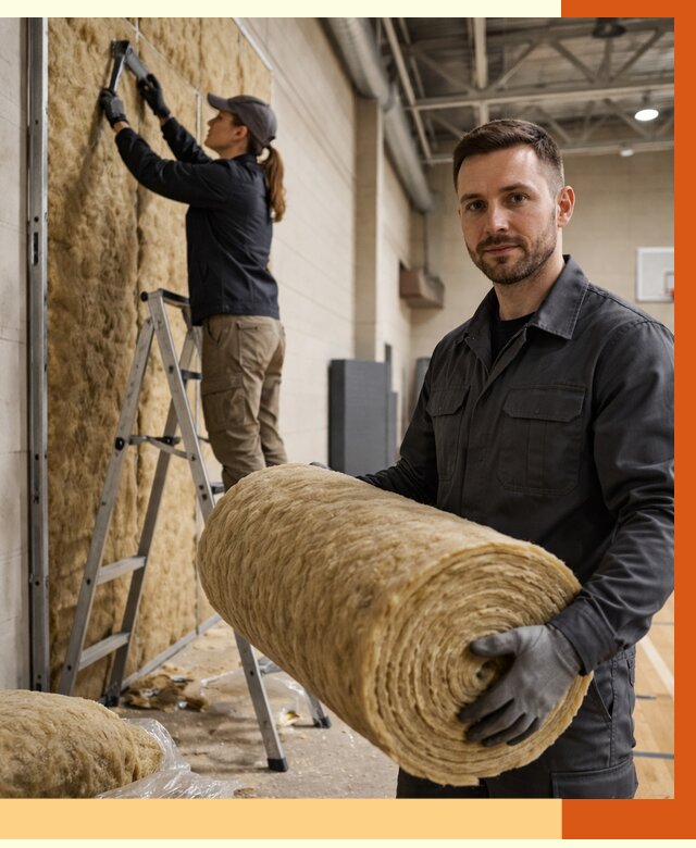 Утепление спортзала в Дюртюли от 7819 руб/м2 — комплексное утепление под ключ | ТепломастерДюр