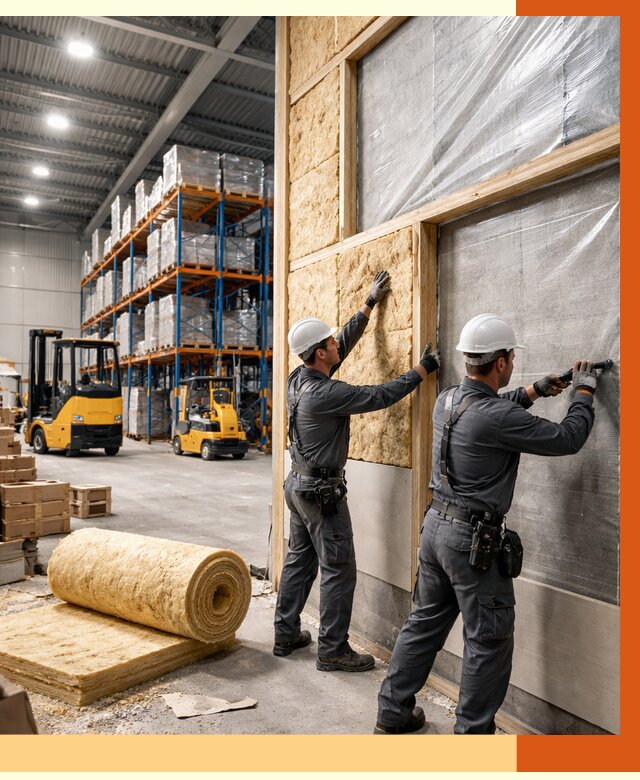 Утепление склада с техникой в Дюртюли от 4379 руб./м2 — комплексно под ключ | ТепломастерДюр