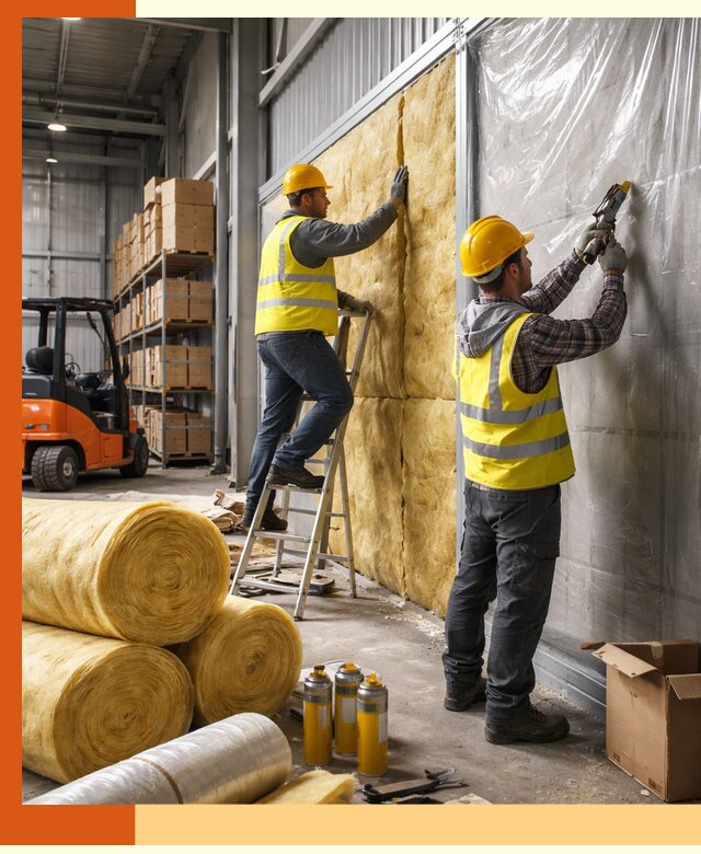 Утепление склада с техникой в Дюртюли под ключ