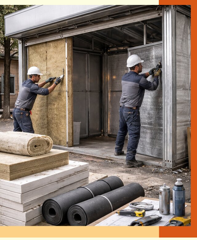 Утепление павильона шаурма в Дюртюли под ключ от 1251 руб. за м² | ТепломастерДюр