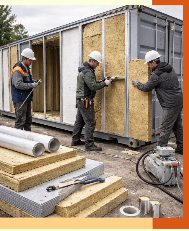 Утепление морского контейнера в Дюртюли от 3909 руб. под ключ | ТепломастерДюр