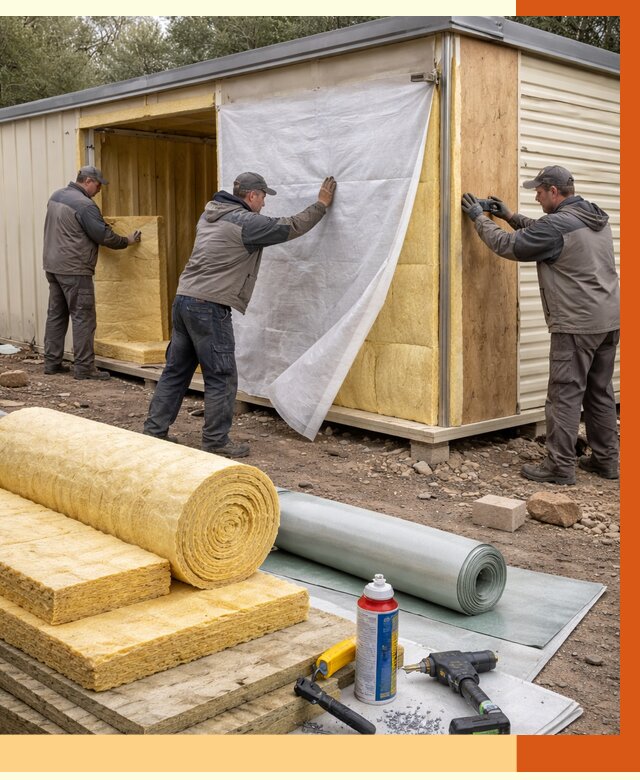 Утепление строительной бытовки в Дюртюли от 13031 руб. под ключ | ТепломастерДюр