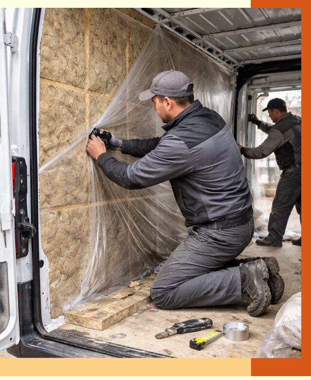 Утепление фургона в Дюртюли от 17201 руб/м2 — утепление фургона ППУ и кузова | ТепломастерДюр