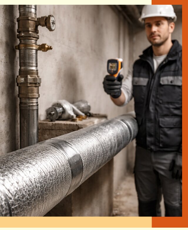 Утепление труб водоснабжения в Дюртюли от 8861 руб. за м² — услуги ТепломастерДюр