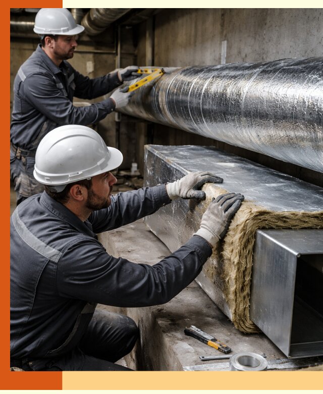 Профессиональное утепление воздуховодов и теплоизоляция в Дюртюли