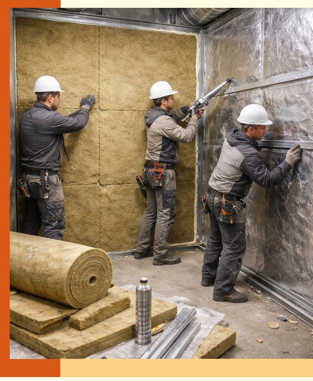 Утепление венткамеры в Дюртюли — качественная теплоизоляция и шумопоглощение