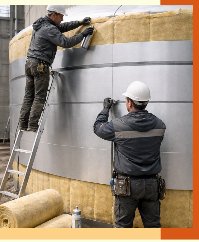 Утепление цистерны в Дюртюли пенополиуретаном от 15116 руб. под ключ | ТепломастерДюр
