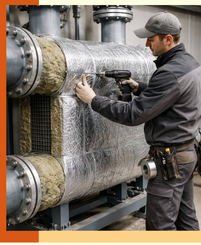 Утепление теплообменника в Дюртюли — профессиональная теплоизоляция оборудования